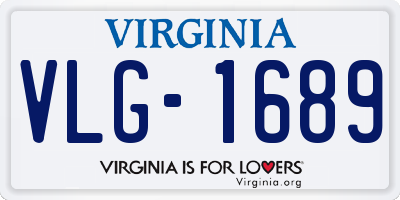 VA license plate VLG1689