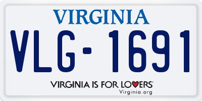 VA license plate VLG1691