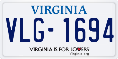 VA license plate VLG1694