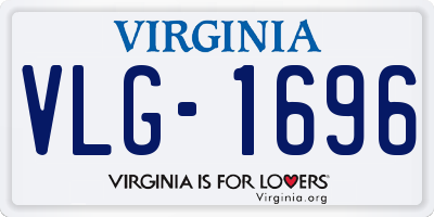 VA license plate VLG1696