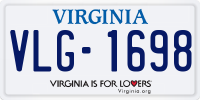 VA license plate VLG1698