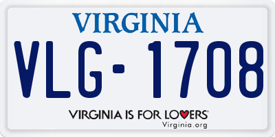 VA license plate VLG1708