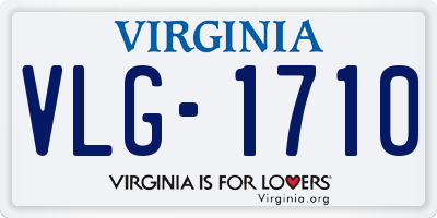 VA license plate VLG1710
