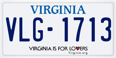 VA license plate VLG1713