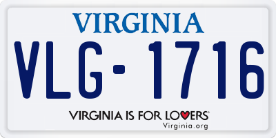 VA license plate VLG1716
