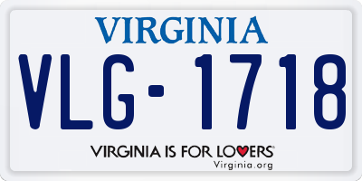 VA license plate VLG1718