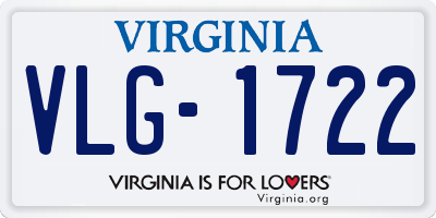 VA license plate VLG1722