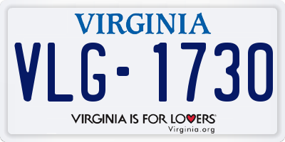 VA license plate VLG1730