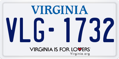 VA license plate VLG1732
