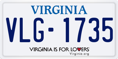 VA license plate VLG1735