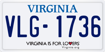 VA license plate VLG1736