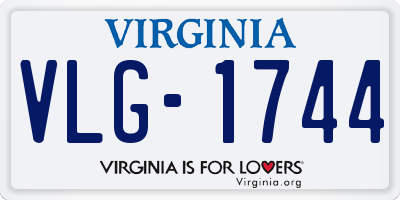 VA license plate VLG1744