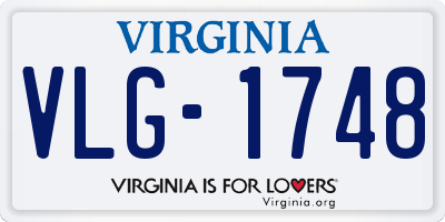 VA license plate VLG1748