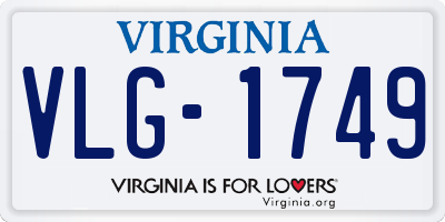 VA license plate VLG1749