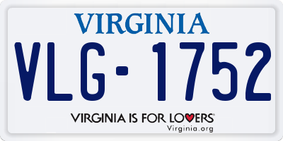 VA license plate VLG1752