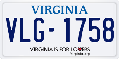 VA license plate VLG1758