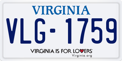 VA license plate VLG1759