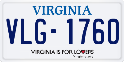 VA license plate VLG1760