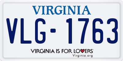 VA license plate VLG1763