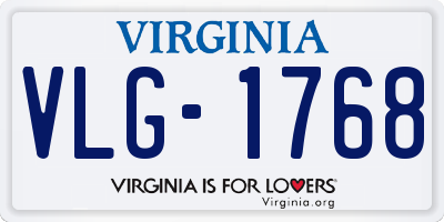 VA license plate VLG1768