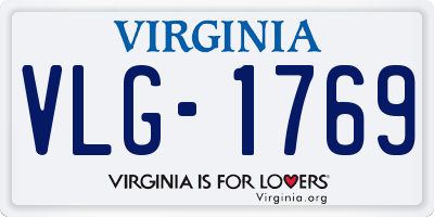VA license plate VLG1769