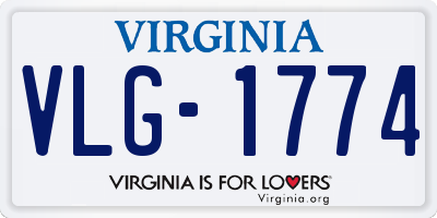 VA license plate VLG1774