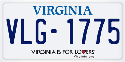 VA license plate VLG1775