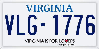 VA license plate VLG1776