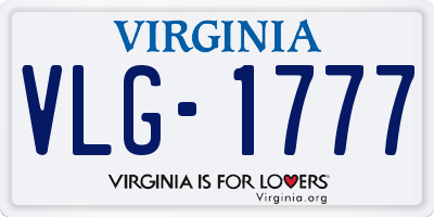 VA license plate VLG1777
