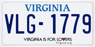 VA license plate VLG1779