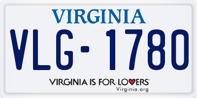 VA license plate VLG1780