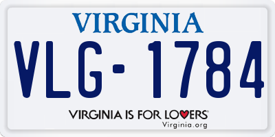 VA license plate VLG1784