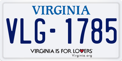 VA license plate VLG1785