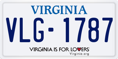 VA license plate VLG1787