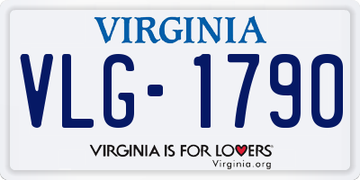 VA license plate VLG1790