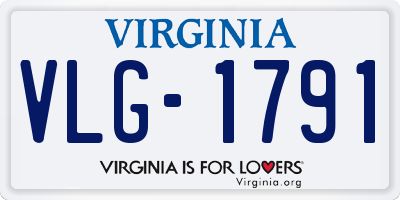 VA license plate VLG1791