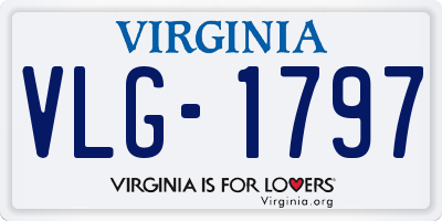 VA license plate VLG1797