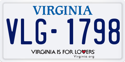 VA license plate VLG1798
