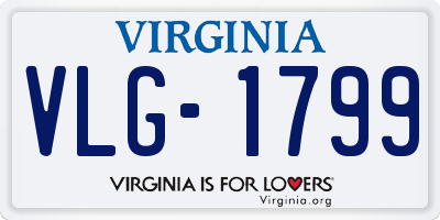 VA license plate VLG1799