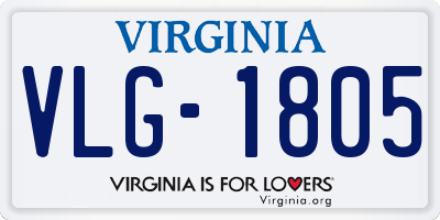 VA license plate VLG1805