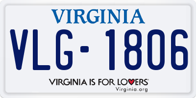 VA license plate VLG1806