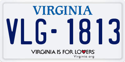 VA license plate VLG1813