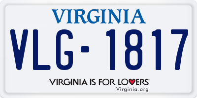 VA license plate VLG1817