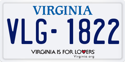 VA license plate VLG1822