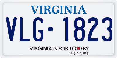 VA license plate VLG1823