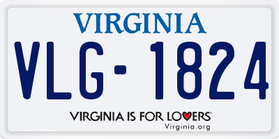 VA license plate VLG1824