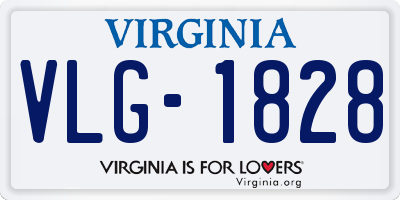 VA license plate VLG1828