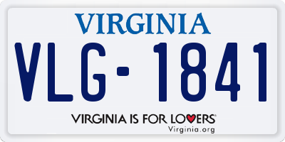 VA license plate VLG1841