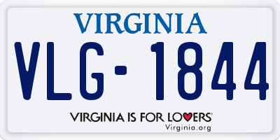 VA license plate VLG1844