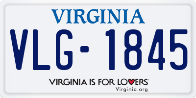 VA license plate VLG1845